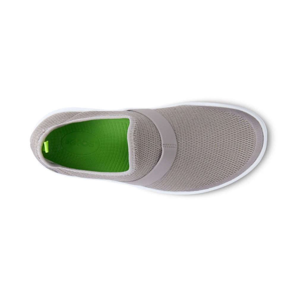 OOFOS Women's OOmg Low Shoe - White Gray
