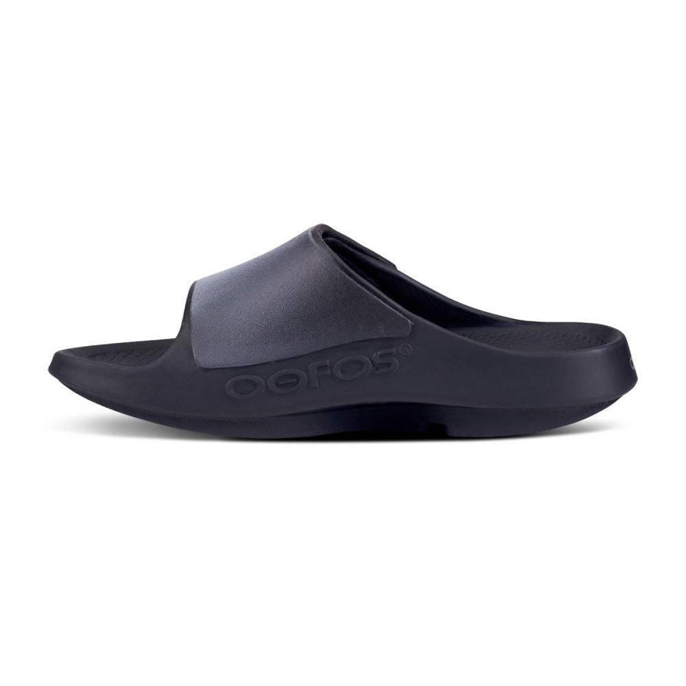 OOFOS Men's OOahh Sport Flex Sandal- Gray