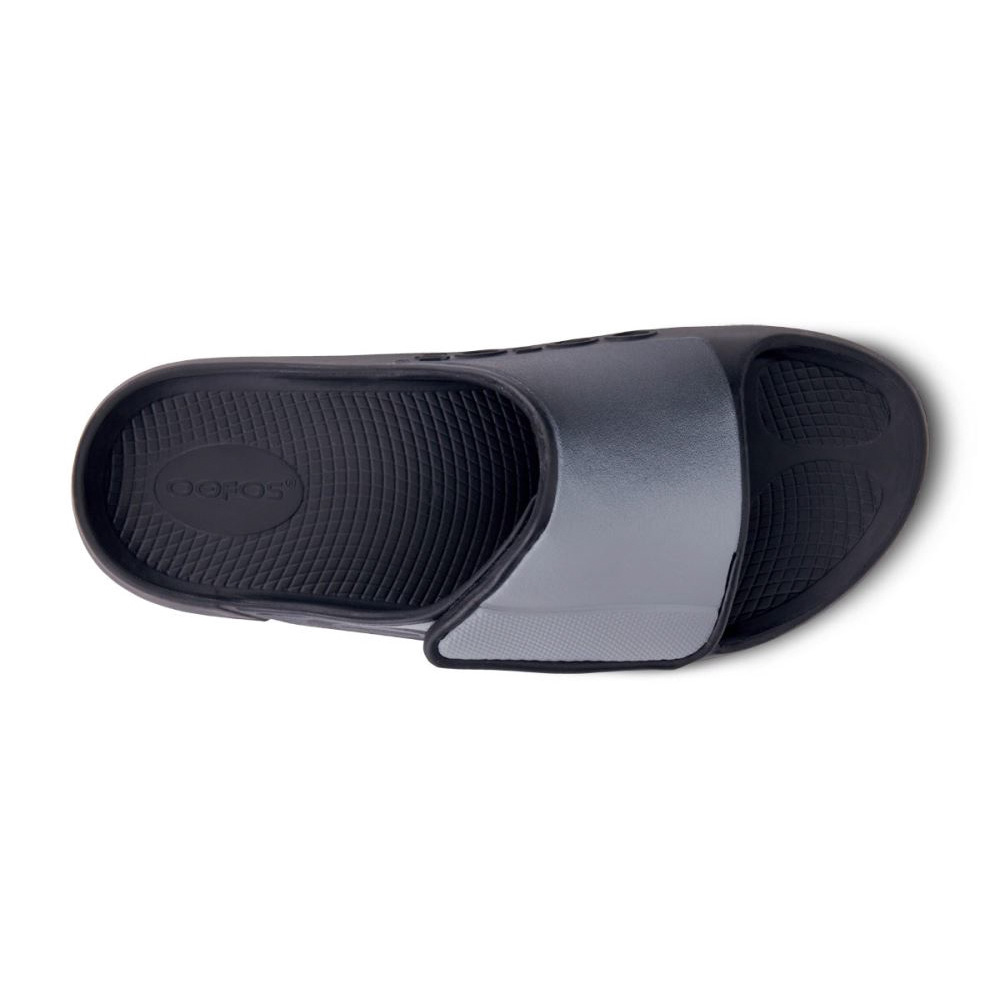 OOFOS Men's OOahh Sport Flex Sandal- Gray